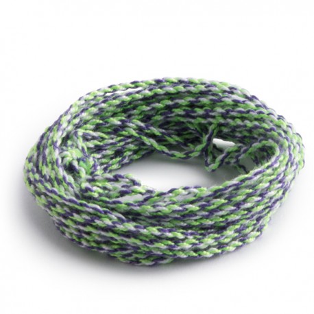 Strings 100% Polyester: Green-Purple-White