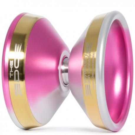 YoYoFactory EDGE Pink/Silver Fade with Gold Rings (Ann Connolly Ed.)