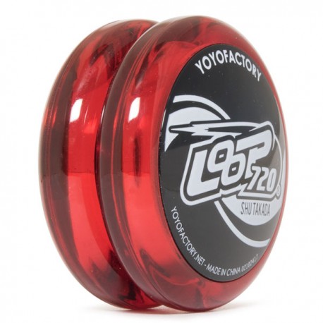 YoYoFactory Loop 720 Translucent Red / Black Caps