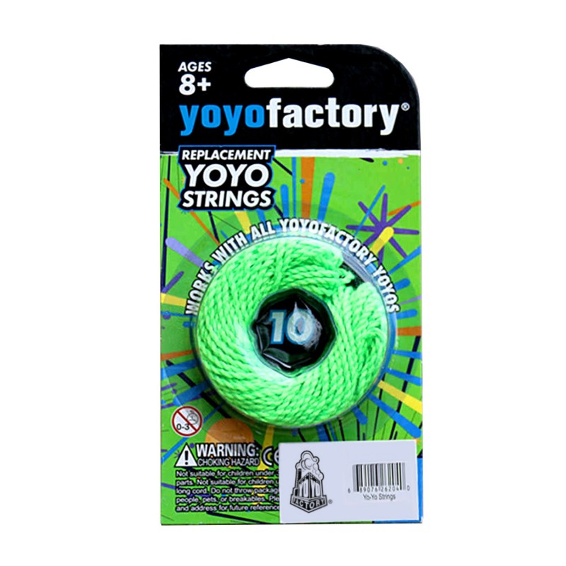 10 Neon Yellow Pro Poly Yo Yo Strings From The YoYo Factory 100% Polyester Type6 