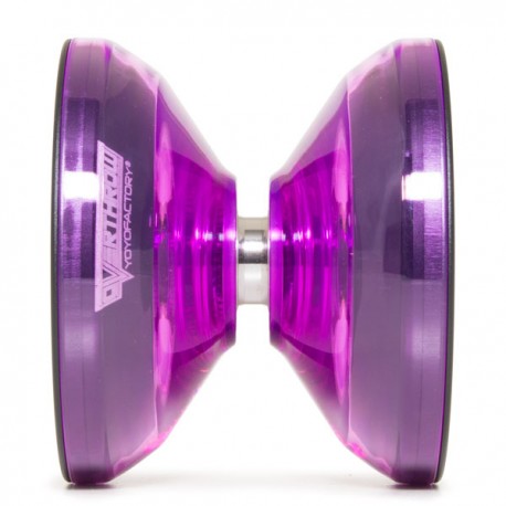 YoYoFactory Overthrow Translucent Purple / Black Rims SHAPE