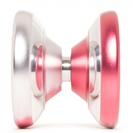 YoYoFactory Shutter Wide Angle Red / Silver Fade w/ Silver Polished Rings SHAPE