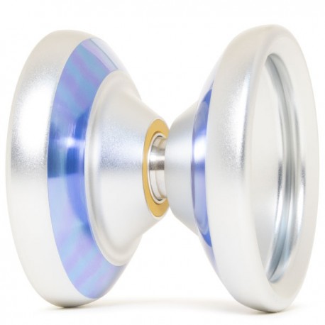 YoYoFactory Shutter Wide Angle Silver / Blue Polished Rings